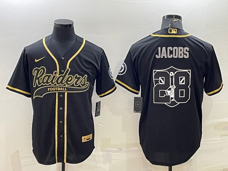 Men's Las Vegas Raiders Josh Jacobs #28 Black Jersey Joint Edition